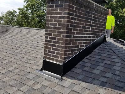 Metal Chimney Flashing Installation